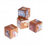 Набор кубиков обучающий «Домашние животные» 4 кубика, 3 двусторонние карточки, развивающее пособие