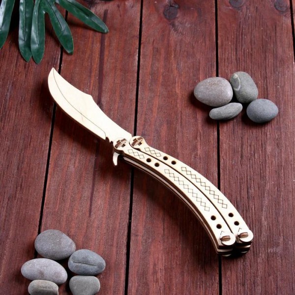 Сувенир деревянный "Нож бабочка"