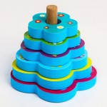 Игрушка - пирамидка для игры в ванной из EVA «Зверушки»