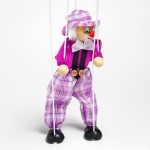 Дергунчик - марионетка на ниточках "Клоун в шляпе", цвета МИКС
