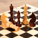 Шахматы "Школьник" (доска дерево 29х29 см,фигуры дерево,король h=7.2 см,пешка h=4.5 см)