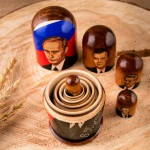 Матрешка "Путин триколор", 5 кукол, 10 см