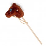 Мягкая игрушка «Конь-скакун», на палке, цвет коричневый