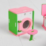 Мебель для кукол «Ванная со стиральной машинкой»
