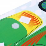 Пазл - Машинка на липучках, зелёная