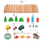 Деревянная игрушка «Железная дорога», 32 детали