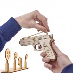 3D-пазл из дерева «Пистолет-резинкострел с мишенями»