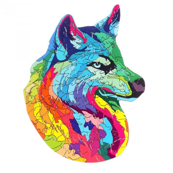 Пазл «Красочный волк»