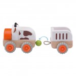 Деревянная игрушка «Трактор Му-Му с прицепом, Miniworld»